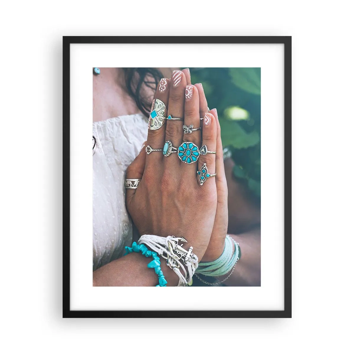 Pôster com moldura preta - Bem-vindo ao centro do ser - 40x50 cm