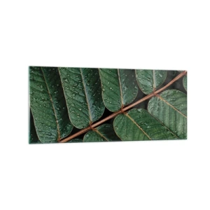 Quadro em vidro - Num ritmo verde - 120x50 cm