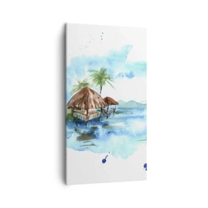Quadro em tela - Algures no Pacífico - 45x80 cm