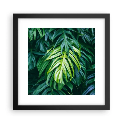 Pôster com moldura preta - Mergulhar no frescor - 30x30 cm