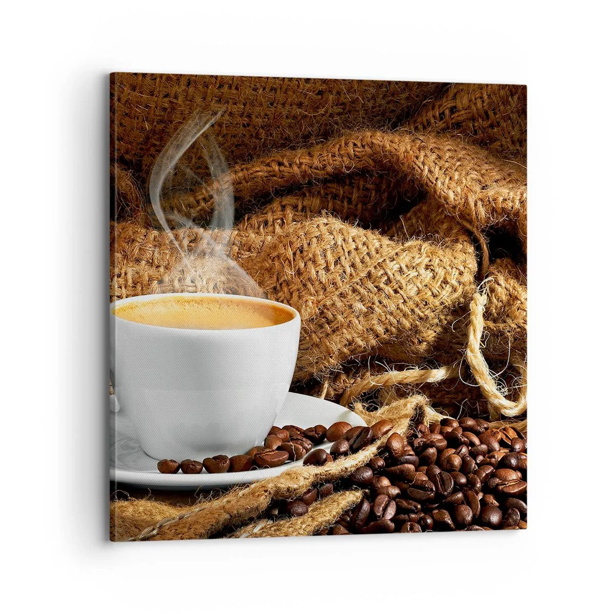 Quadro em tela - O cheiro de moka e a densidade do líquido de mel - 70x70 cm