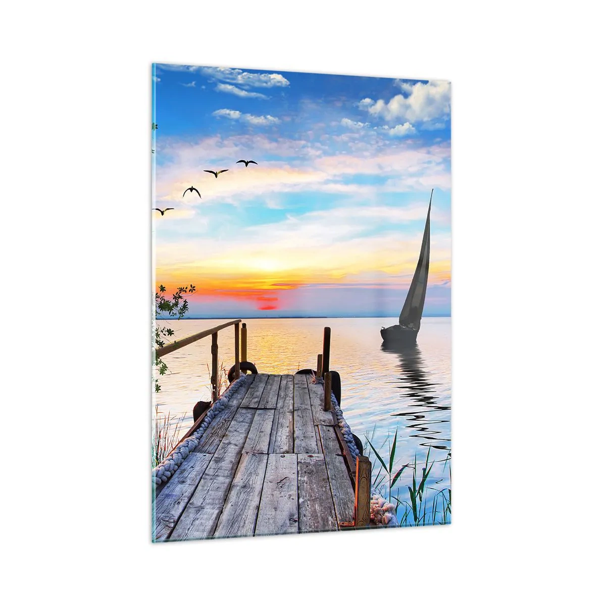 Quadro em vidro - Boa noite - 50x70 cm
