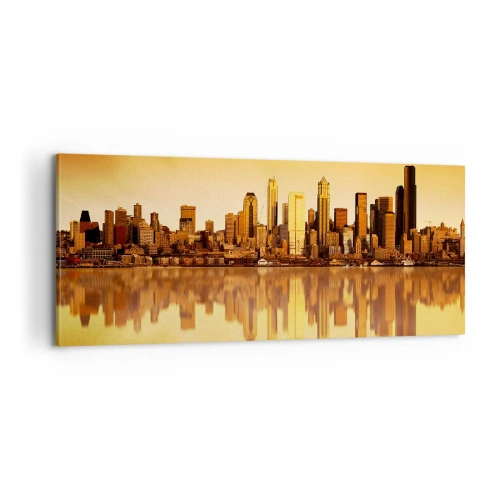 Quadro em tela - Silêncio da metrópole - 100x40 cm