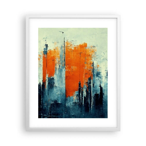 Pôster em moldura branca - Paisagem moderna - 40x50 cm