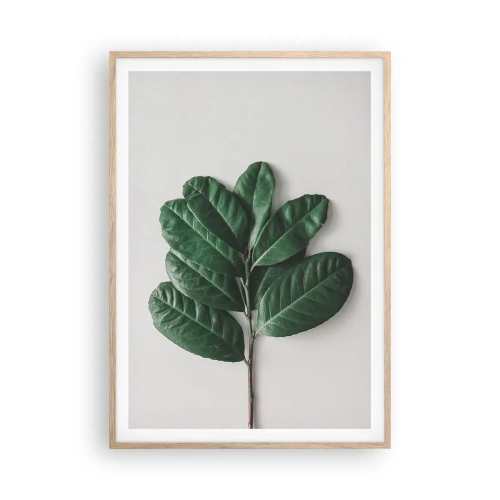 Pôster com moldura de carvalho claro - Desenho da própria natureza - 70x100 cm