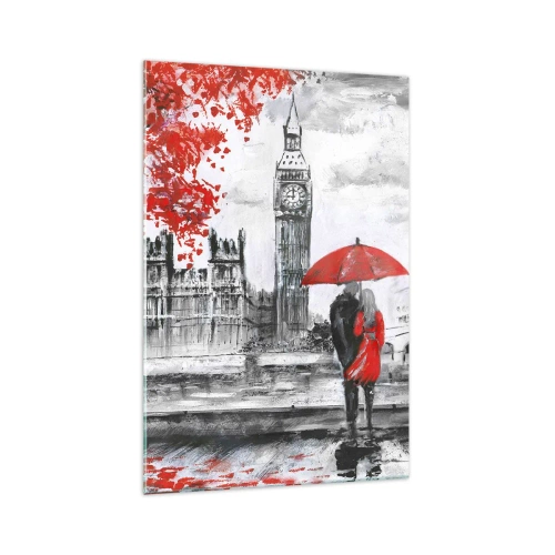 Quadro em vidro - Apaixonados em Londres - 70x100 cm