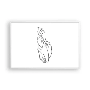 Pôster em moldura branca - Bom toque - 91x61 cm