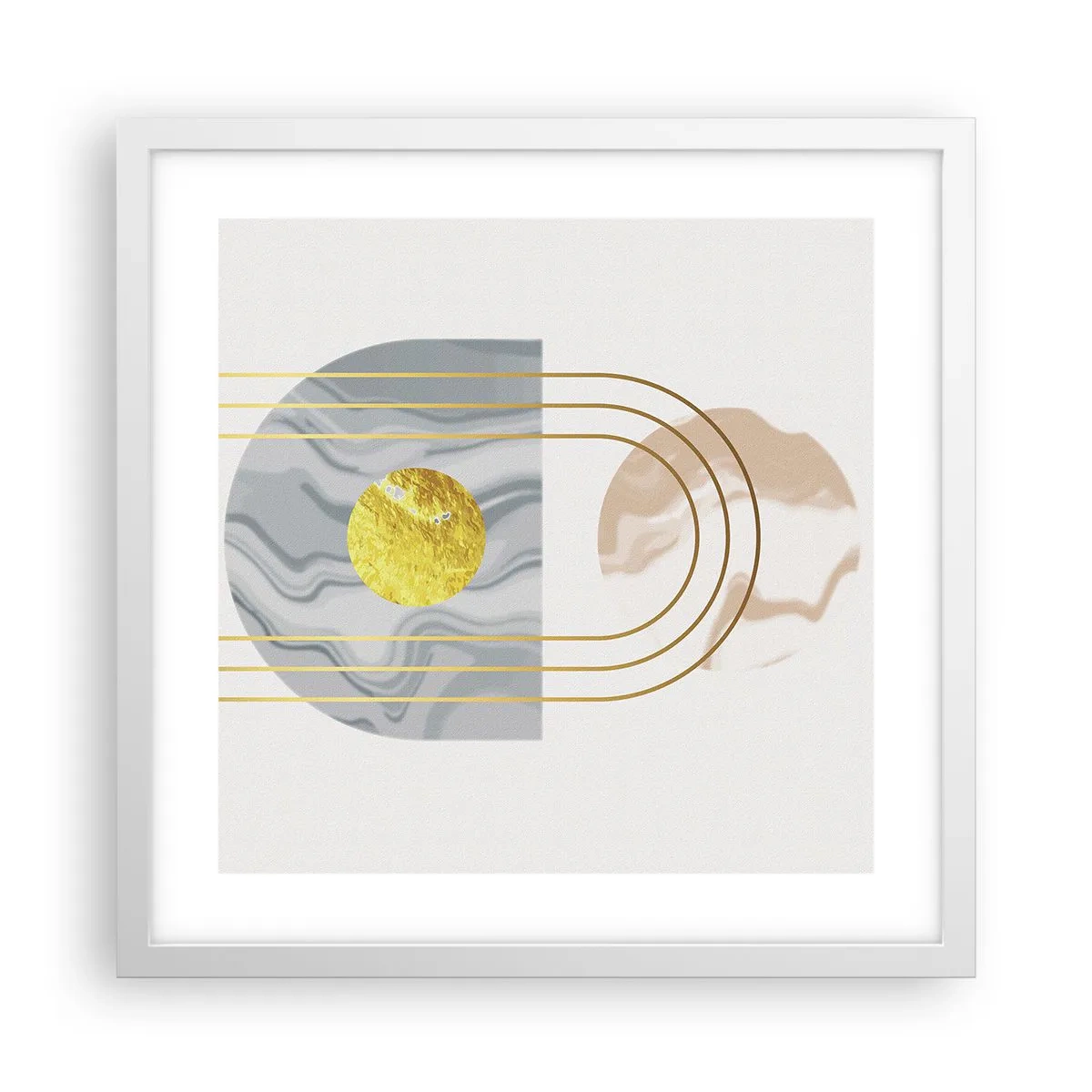 Pôster em moldura branca - Brilho e claridade - 40x40 cm