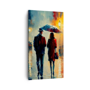 Quadro em tela - História de amor urbano - 45x80 cm