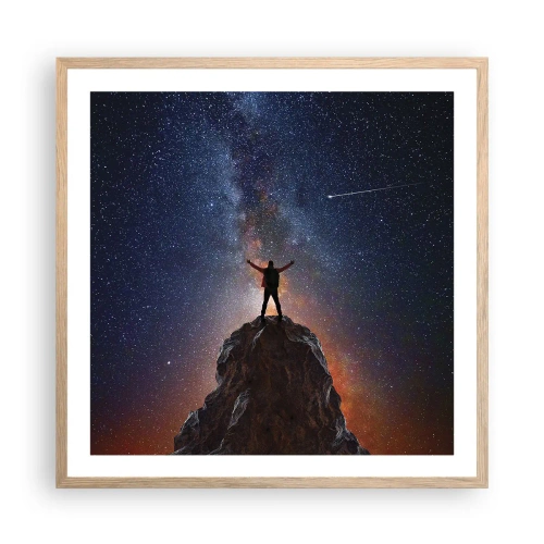 Pôster com moldura de carvalho claro - A força está comigo! - 60x60 cm