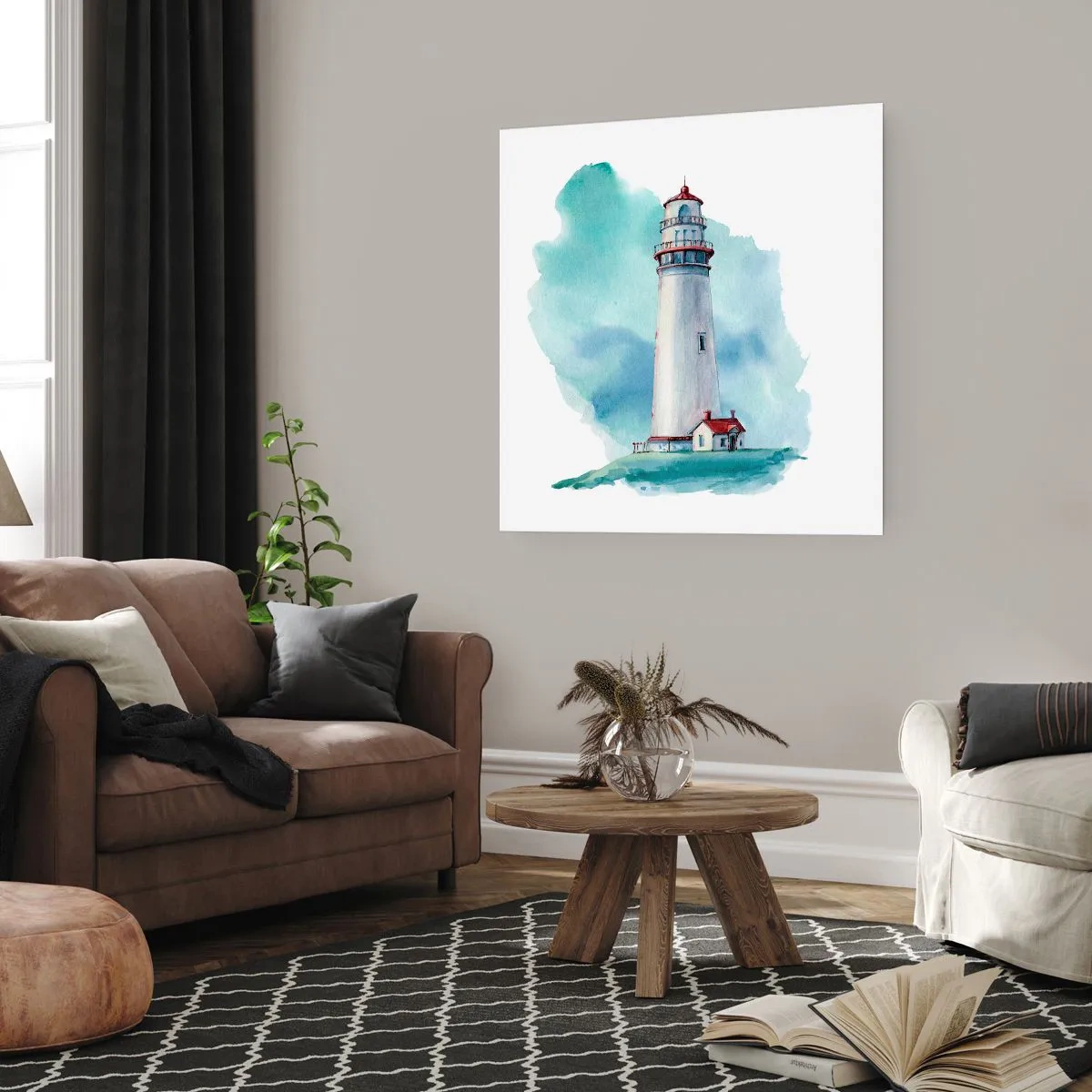 Pôster - A gentil irmã do azul - 60x60 cm