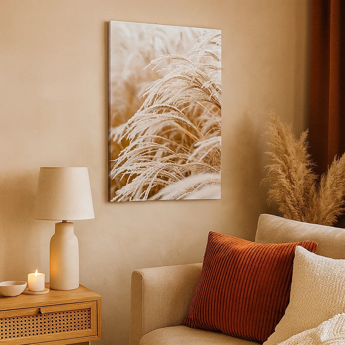 Quadro em tela - Curvar-se ao sol de outono - 50x70 cm