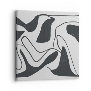 Quadro em tela - Labirinto abstrato divertido - 30x30 cm