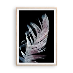 Pôster com moldura de carvalho claro - Pense no toque - 70x100 cm