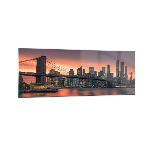 Quadro em vidro - Imersa no silêncio lilás - 140x50 cm