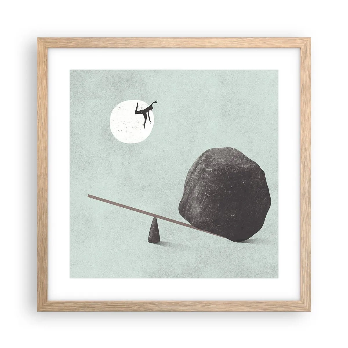 Pôster com moldura de carvalho claro - Um sonho tornado realidade - 40x40 cm