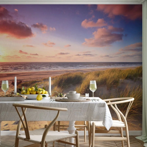 Papel de parede personalizado Adesivo Deluxe Sticker - Ar com cheiro de verão - Paisagem, Praia, Duna
