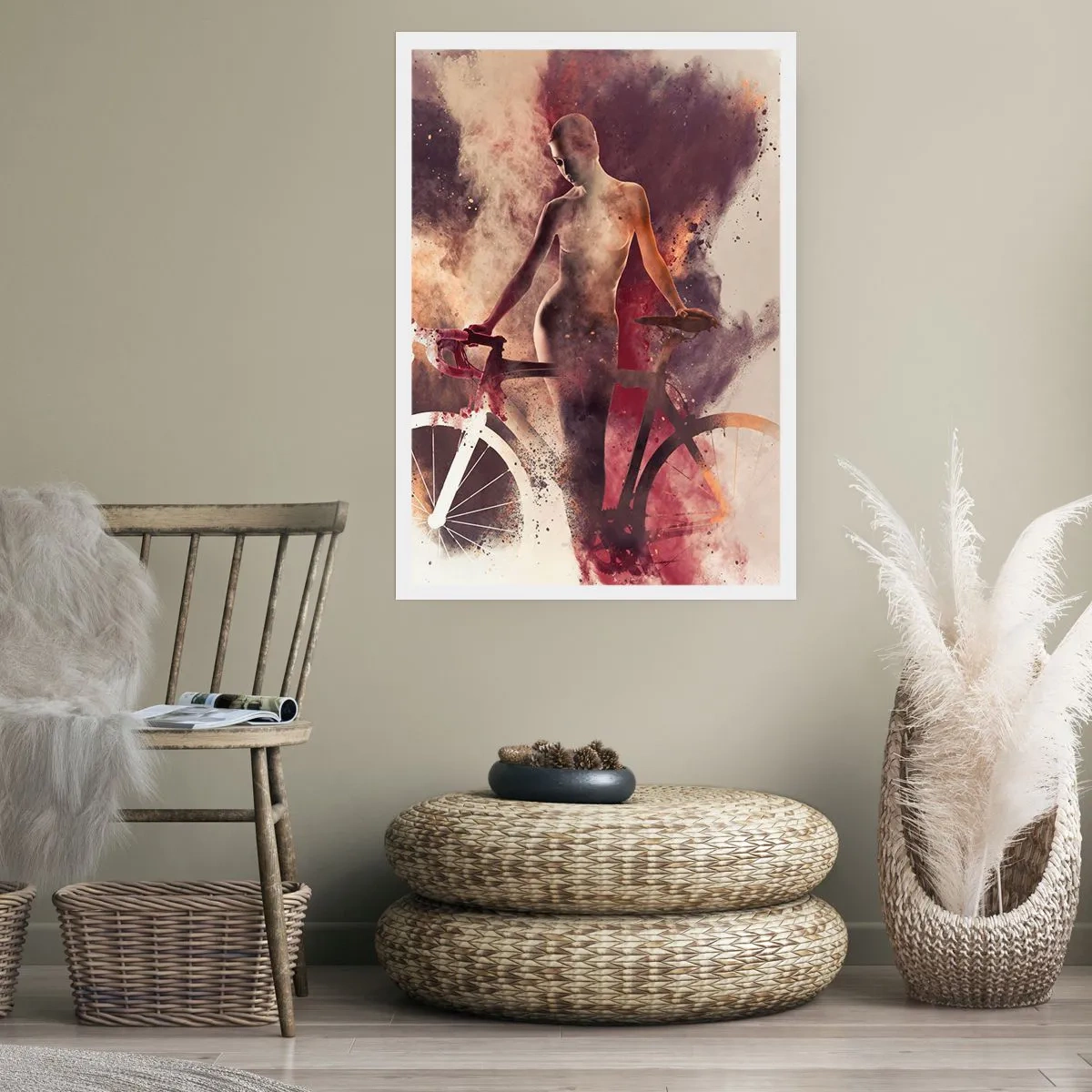 Pôster - Uma alma de bicicleta em formas de mármore - 30x40 cm