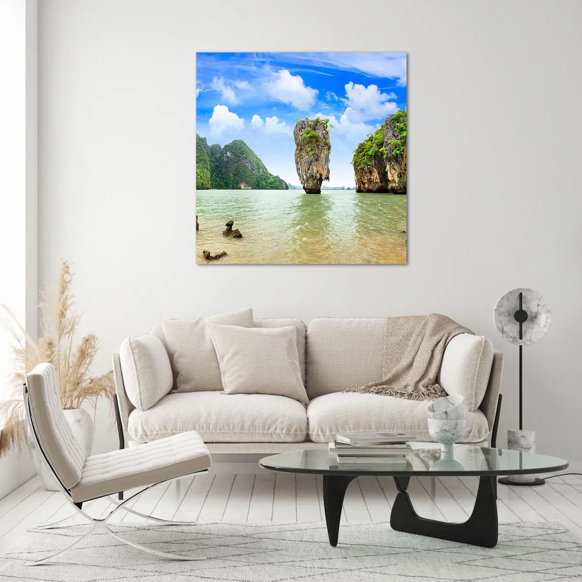 Quadro em vidro - Maravilhas rochosas da natureza - 30x30 cm