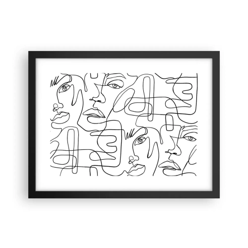 Pôster com moldura preta - Em emoções emaranhadas - 40x30 cm