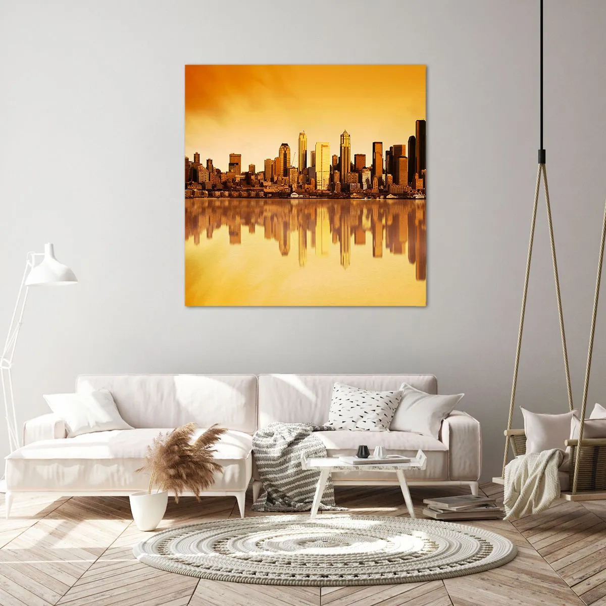 Quadro em tela - Silêncio da metrópole - 60x60 cm