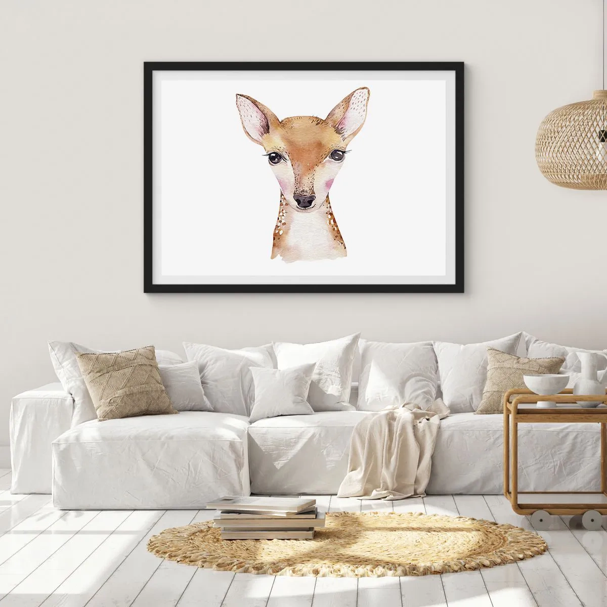 Pôster com moldura preta - A Natureza da Inocência - 70x50 cm