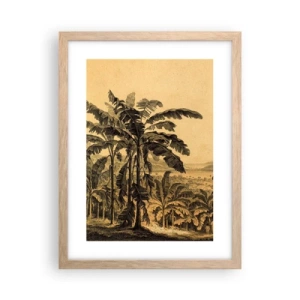 Pôster com moldura de carvalho claro - num clima colonial - 30x40 cm