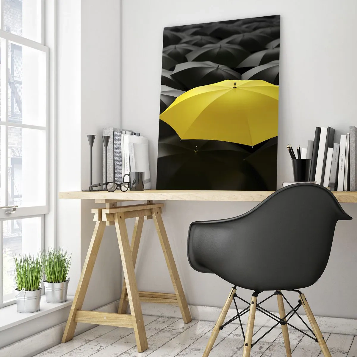 Quadro em vidro - Adeus à tristeza - 50x70 cm