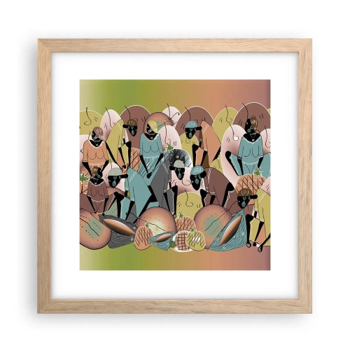 Pôster com moldura de carvalho claro - Uma grande festa se aproxima - 30x30 cm