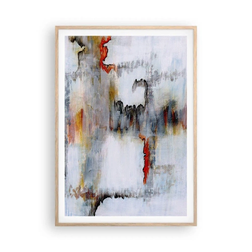 Pôster com moldura de carvalho claro - Com um palito na água - 70x100 cm
