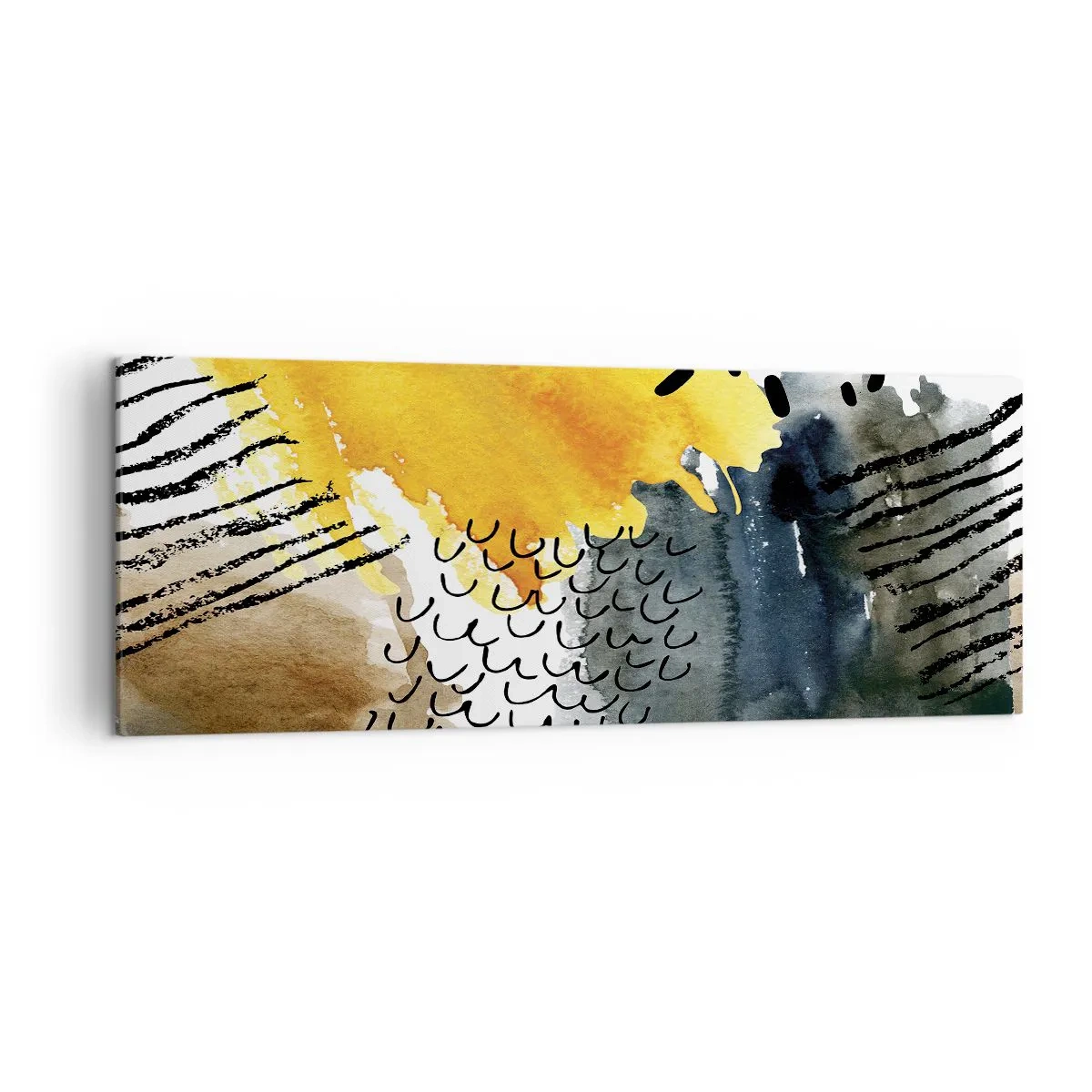 Quadro em tela - Reunião dos elementos da natureza - 140x50 cm