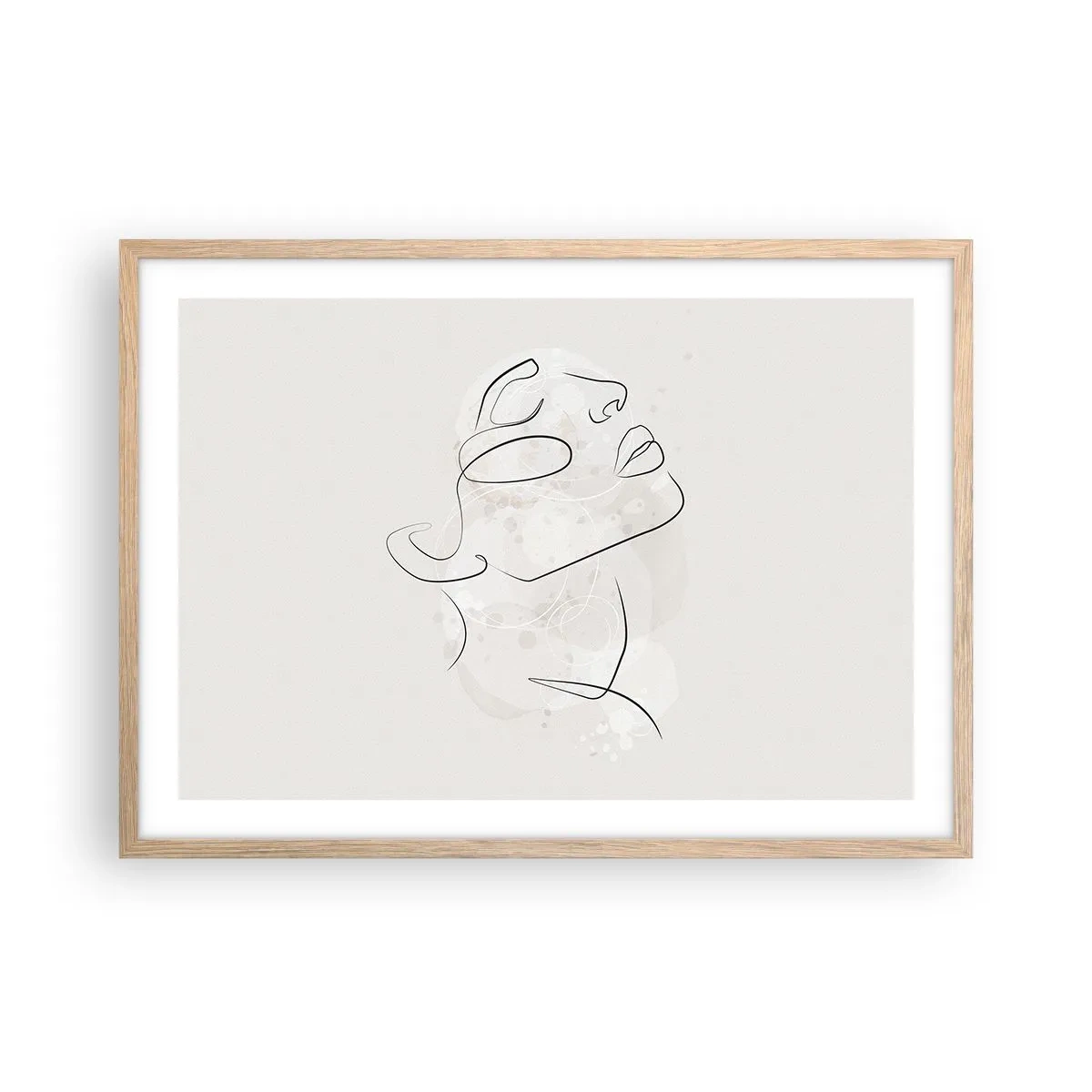 Pôster com moldura de carvalho claro - Esboço de um sonho - 70x50 cm