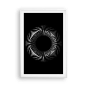 Pôster em moldura branca - Sol preto - 61x91 cm