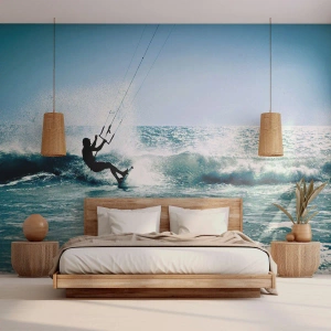 Papel de Parede Premium Sand - Deixe-se levar - Esporte, Kitesurf, Mar - 350x256 cm