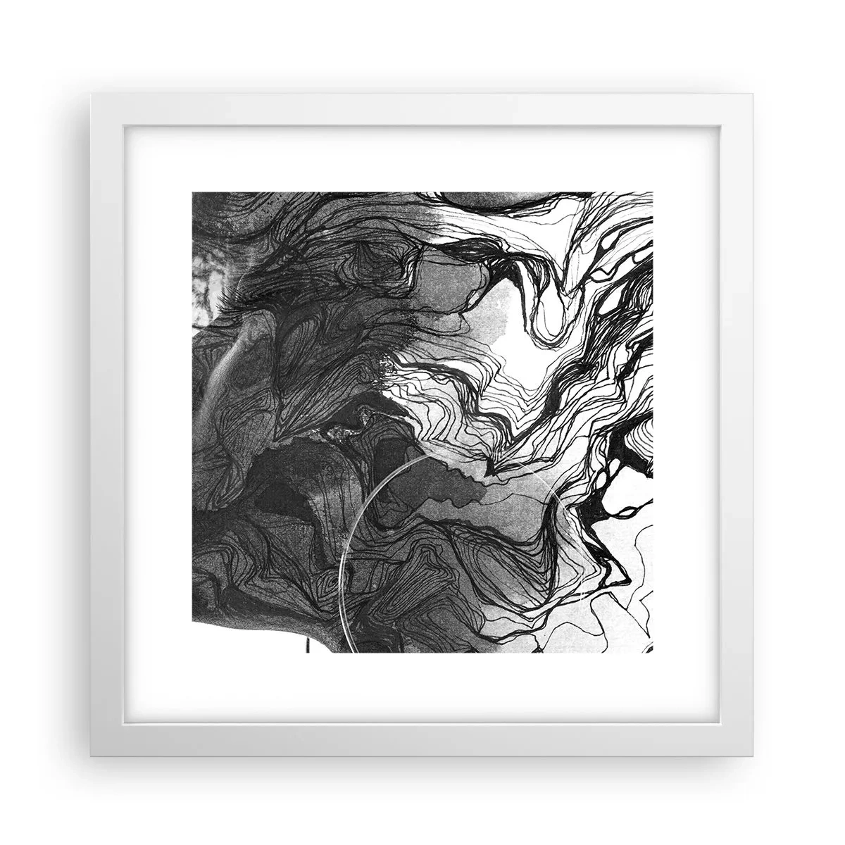 Pôster em moldura branca - Entrelaçados em sonhos - 30x30 cm