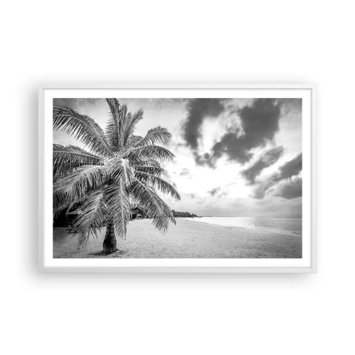 Pôster em moldura branca - Quando anseia por solidão... - 91x61 cm