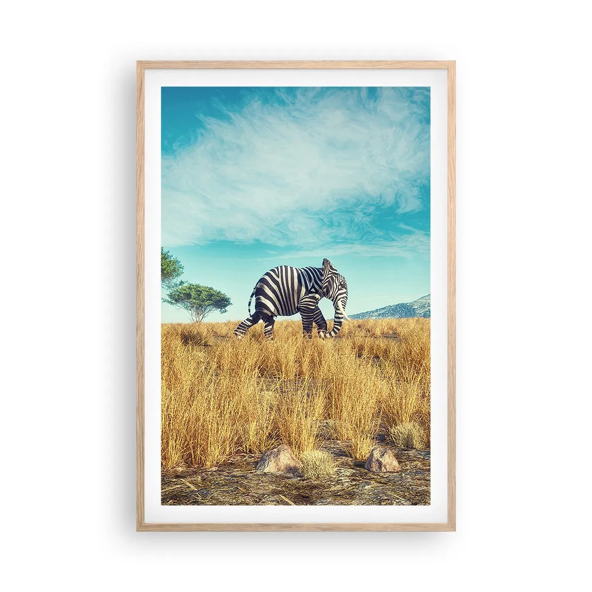 Pôster com moldura de carvalho claro - Cinza não está mais na moda - 61x91 cm