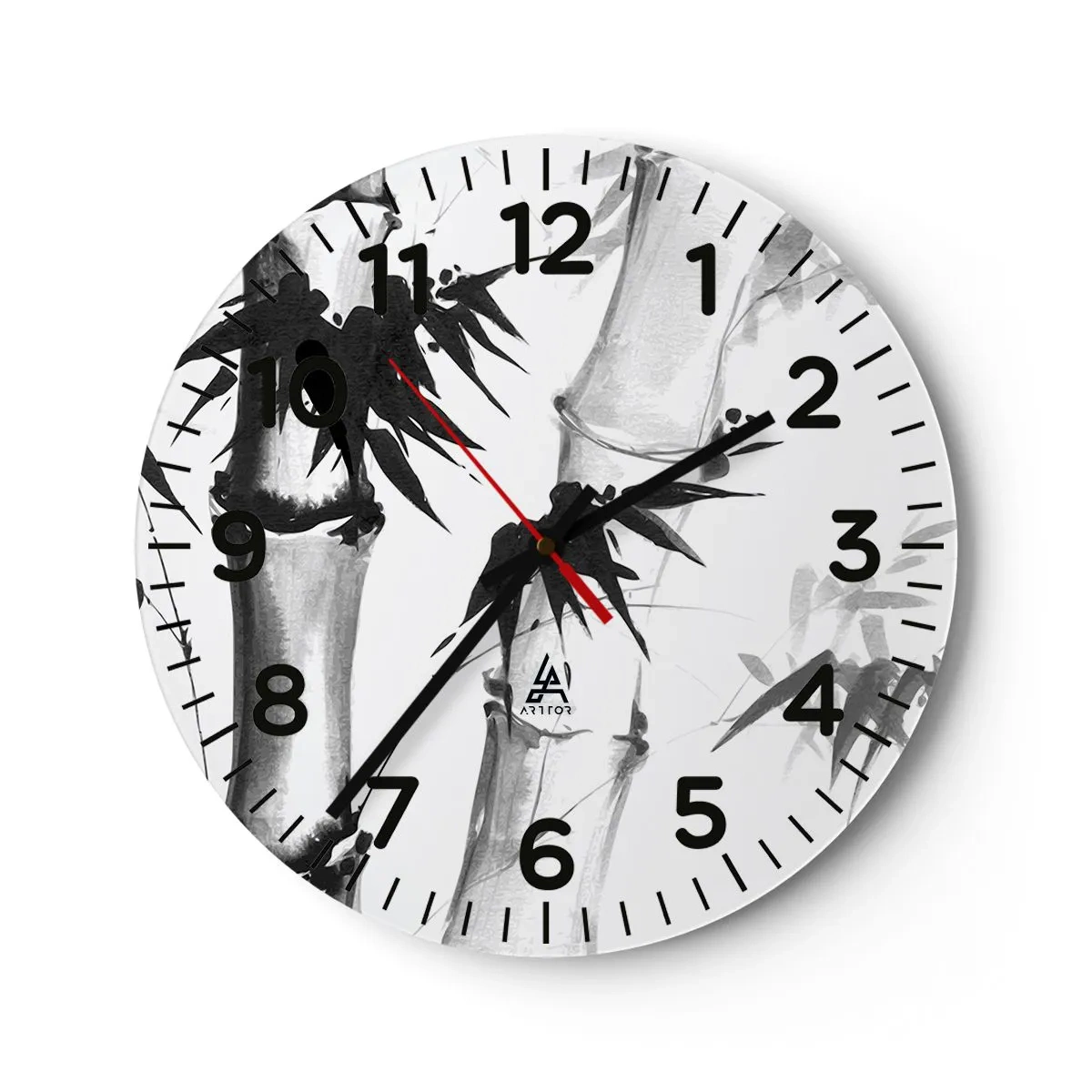 Relógio de parede - Relógio em vidro - Foco no Oriente - 30x30 cm