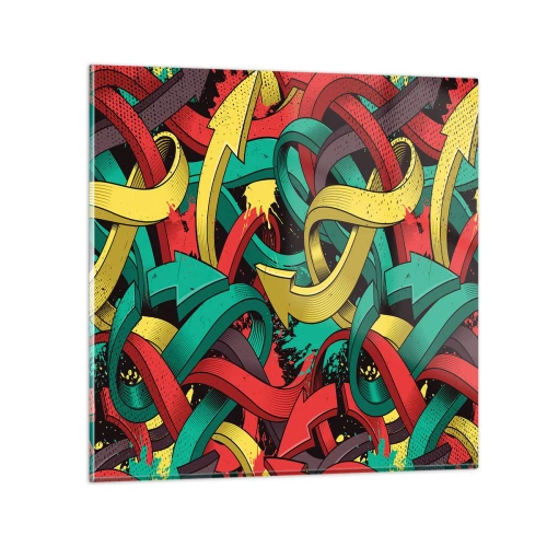 Quadro em vidro - Qual o caminho para o destino? - 40x40 cm