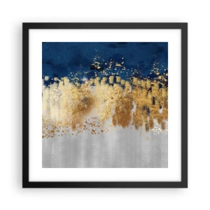 Pôster com moldura preta - Uma composição moderna com brilho - 40x40 cm