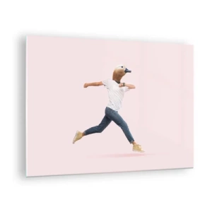 Quadro em vidro - Uma pitada de absurdo - 70x50cm - Uma pitada de absurdo - Decoração de parede moderna para a sala de estar e quarto ARTTOR