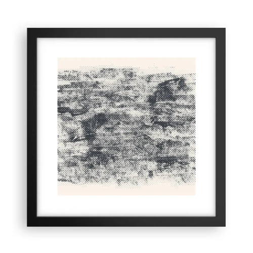 Pôster com moldura preta - Composição nebulosa - 30x30 cm