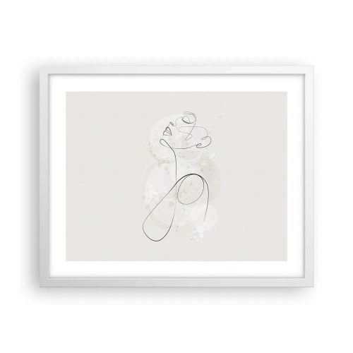 Pôster em moldura branca - O espiral de beleza - 50x40 cm