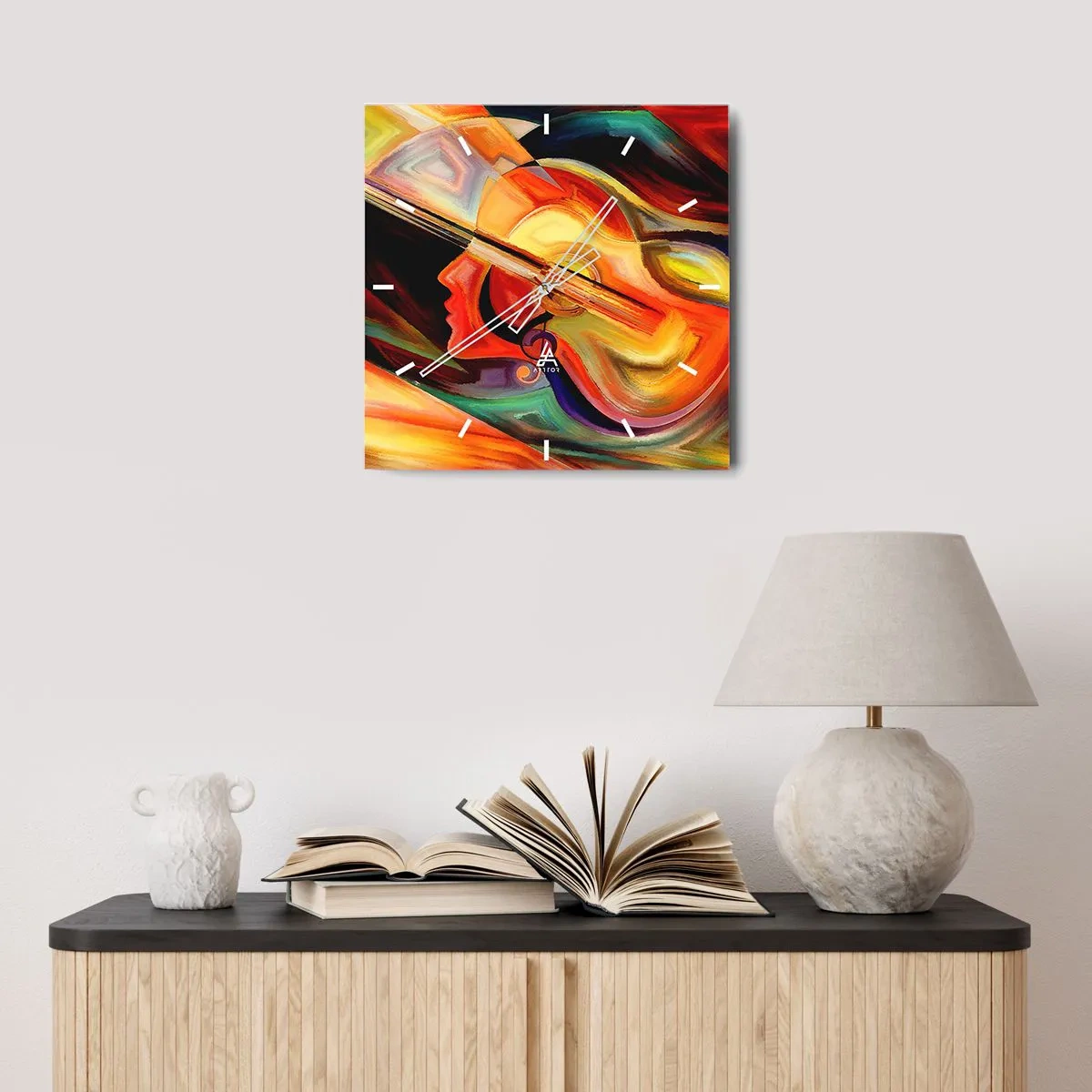 Relógio de parede - Relógio em vidro - Está tudo bem - 30x30 cm