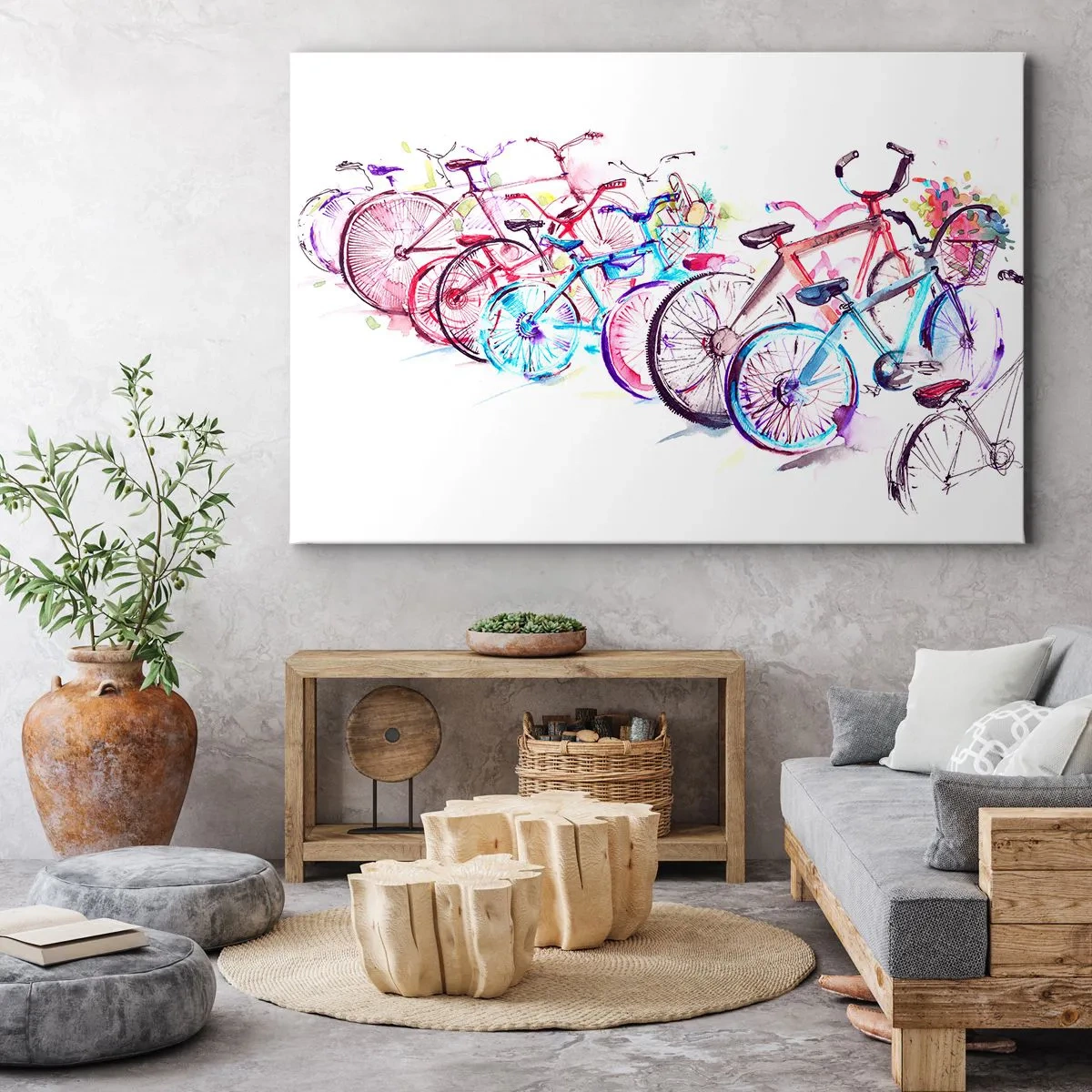 Quadro em tela - Reunião do Clube Antimoto  - 100x70 cm
