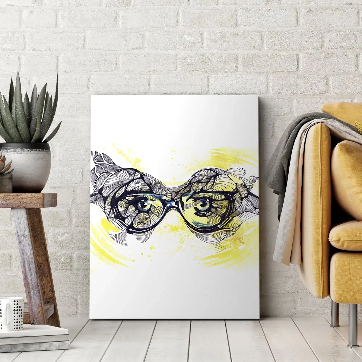 Quadro em tela - Através de óculos azuis - 50x70 cm