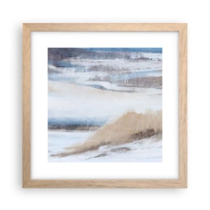 Pôster com moldura de carvalho claro - Composição de inverno - 30x30 cm