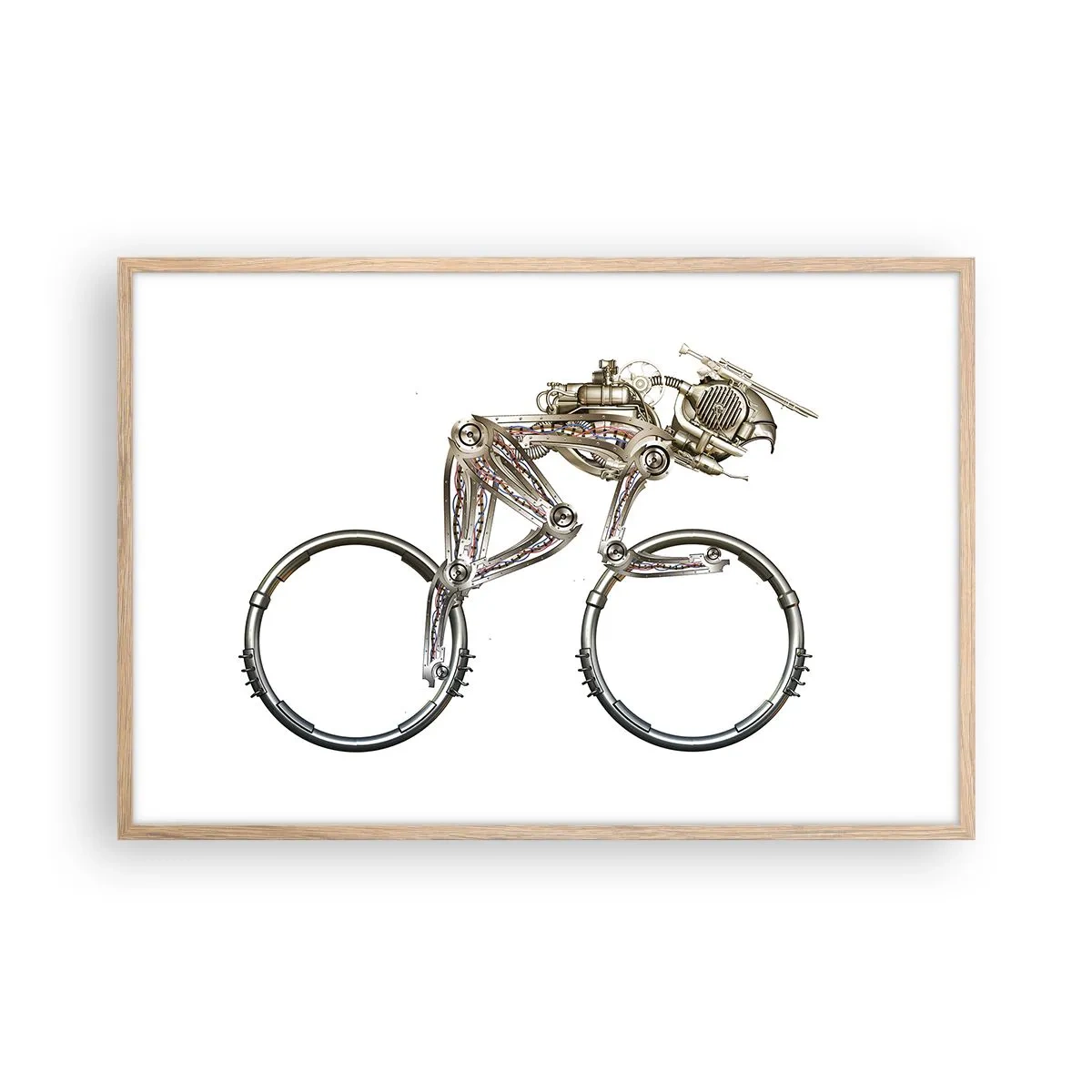 Pôster com moldura de carvalho claro - Uma ótima máquina - 91x61 cm