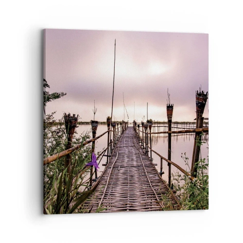 Quadro em tela - Paz e tranquilidade da Ásia - 70x70 cm