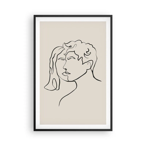 Pôster com moldura preta - E fornou-se a união - 61x91 cm